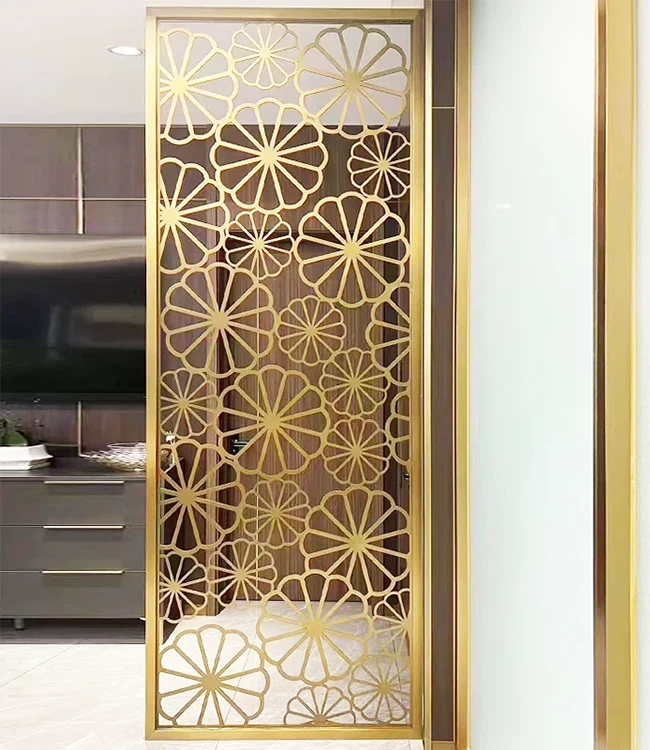 What should you consider when choosing an artistic style for a custom stainless steel room separate screen