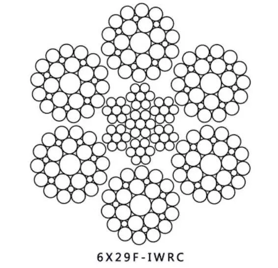 6X29 6X31 Ungalvanized Steel Wire Rope 5-50mm