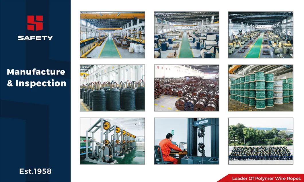 8*19W 8X19W Fibre Core Steel Wire Rope Cable Cord 1620MPa Manufacturer for Mitsubishi Elevator