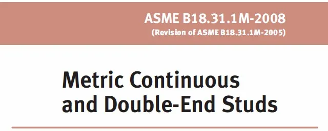 ASME B18.31.1m-2008 A193 Gr. B7 Stud