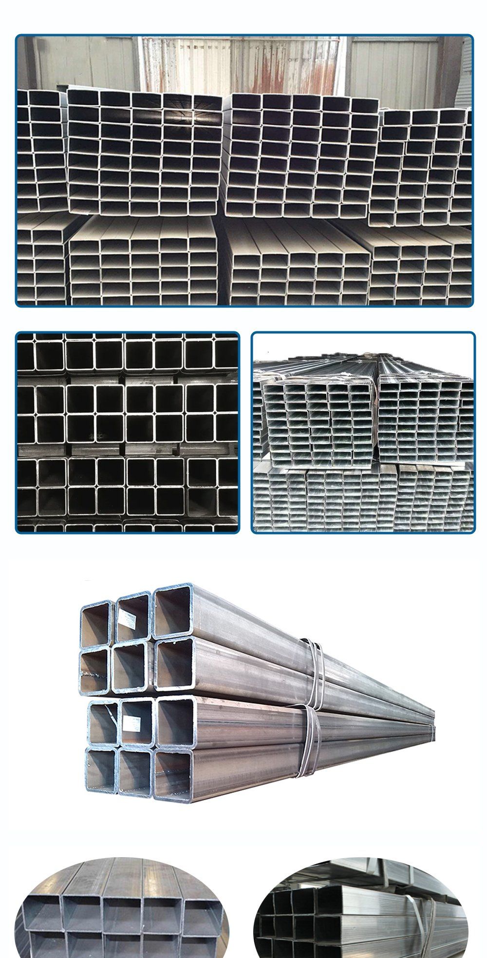China Supplier Q235 ASTM A36 ASTM A105 API5l Z80 Galvanized Steel Square Pipe