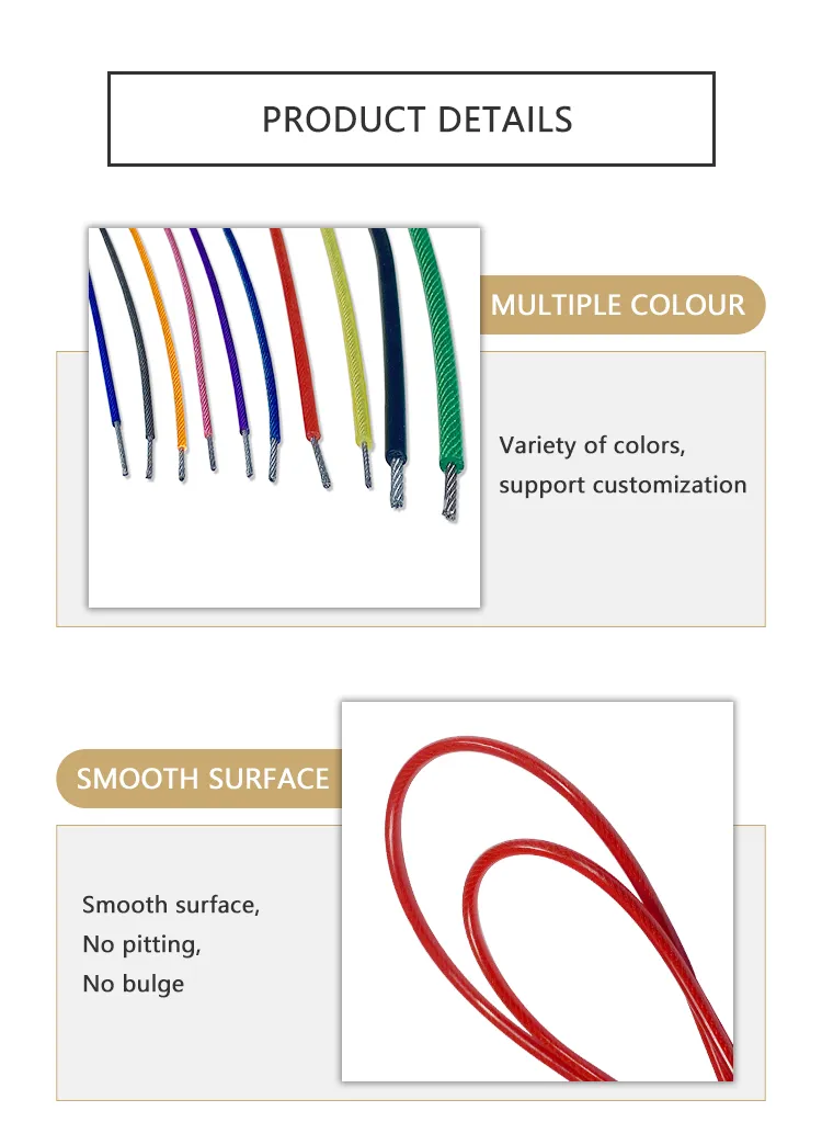 Chinese Manufacturer Stainless Steel Wire Cable PVC Coated Steel Rope