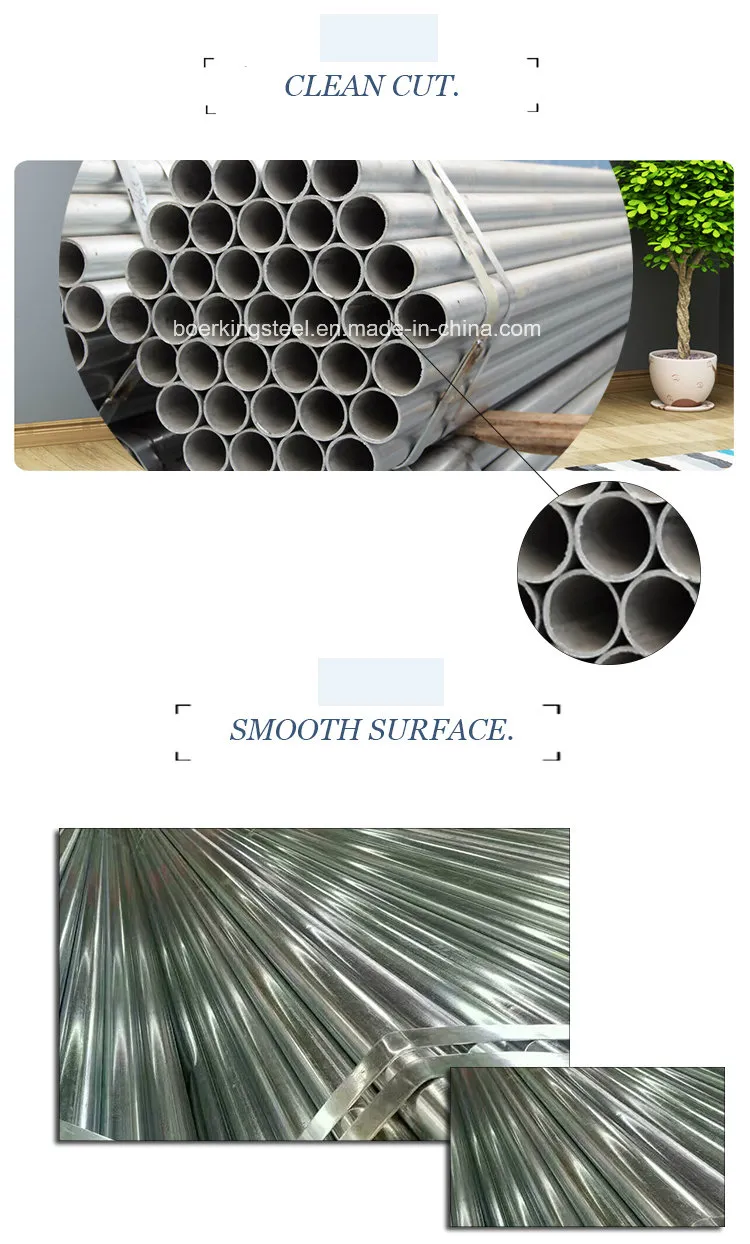 Construction Material ASTM A53 Schedule 40 Galvanized Steel Pipe, Gi Steel Tubes Zn Coating 60-400G/M2 with High Quality