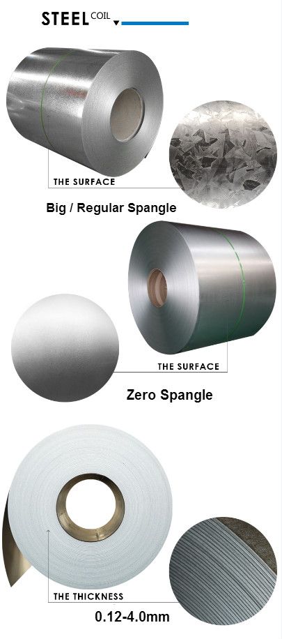 Dx51d Z275 Z350 Hot Dipped Galvanized Steel Coil Galvalume Aluzinc Az150 Steel Sheet