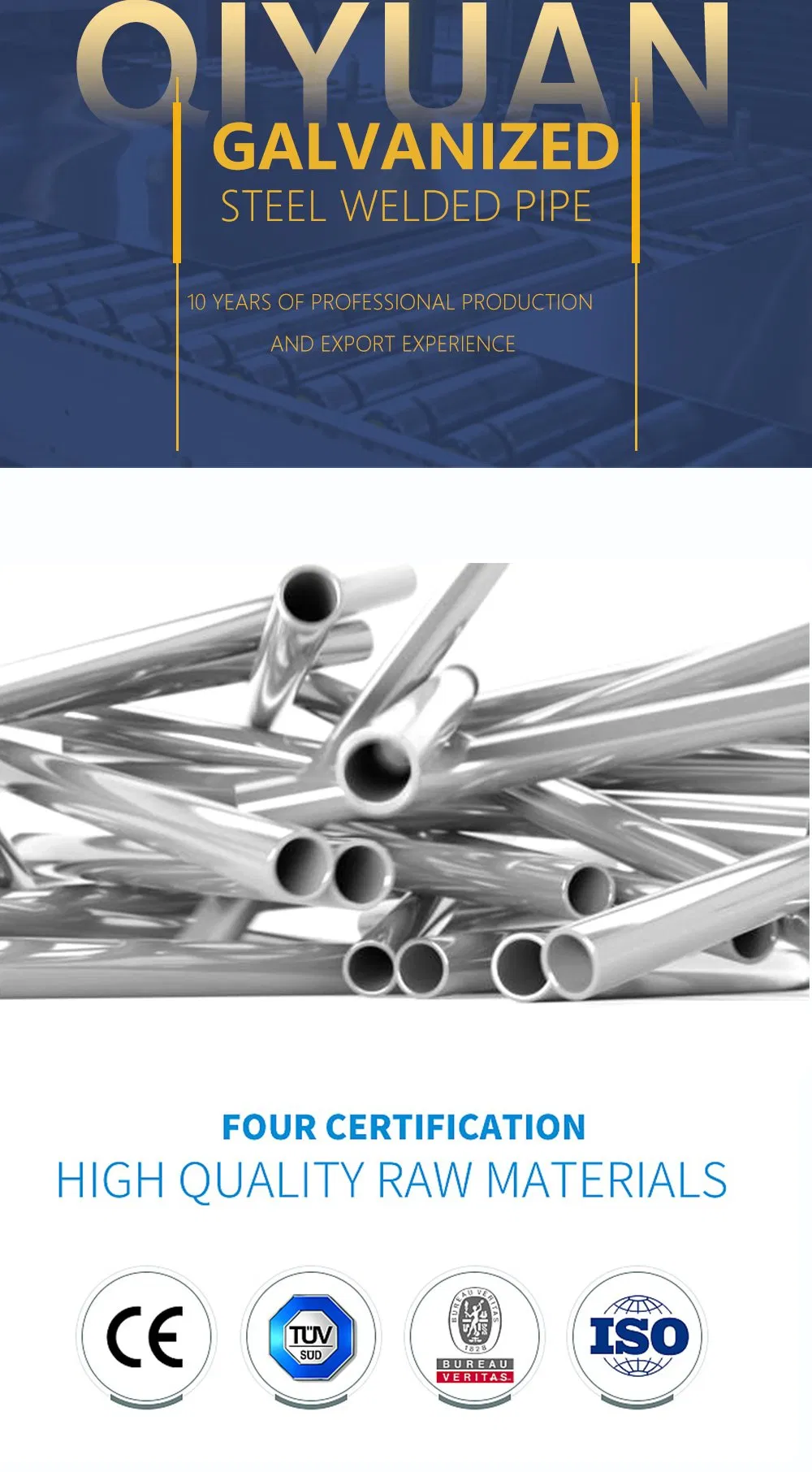 Factory Price Hot Dipped BS1387, BS 6363 Galvanized Pipe