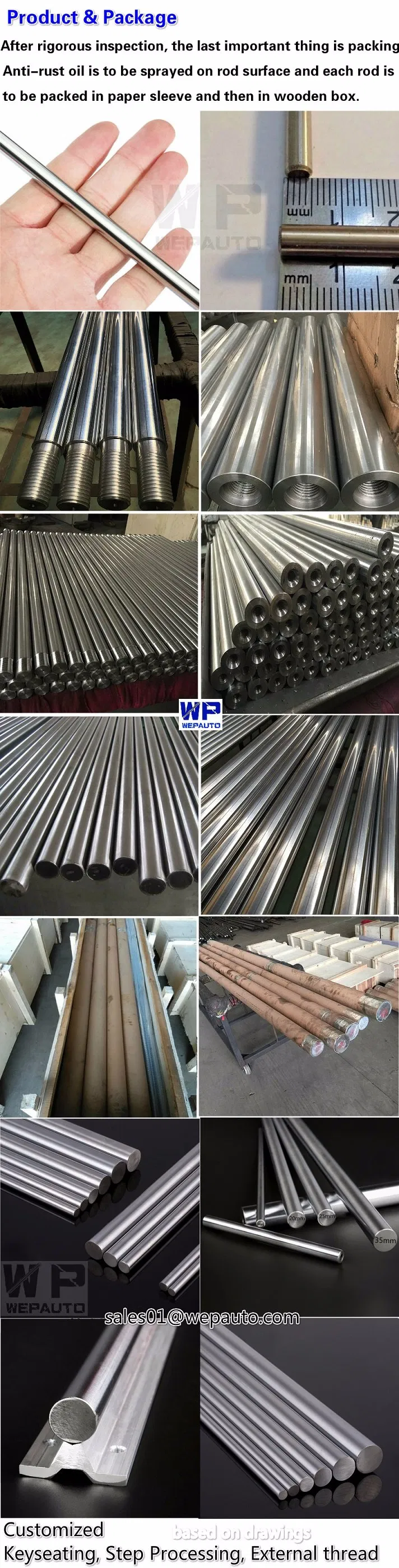 Factory Supply Ck45 Bar Round Steel Bar for Lift Hydraulic Cylinder
