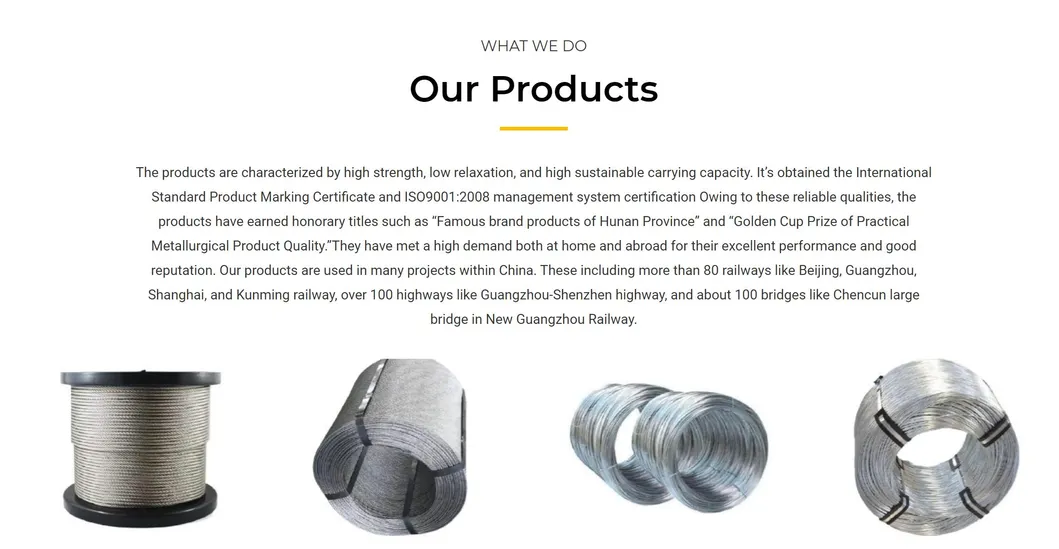 Steel Wire Rope Manufacture / Established in 1958/Registered Capital of 300 Million Yuan