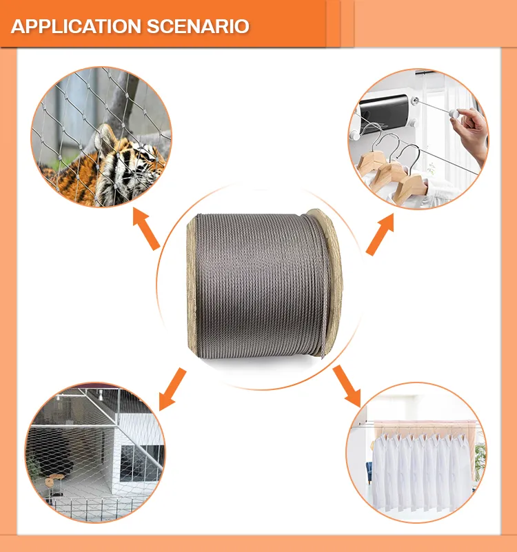 7*7 6*7+Iws 1.5-10mm Stainless Steel Wire Rope