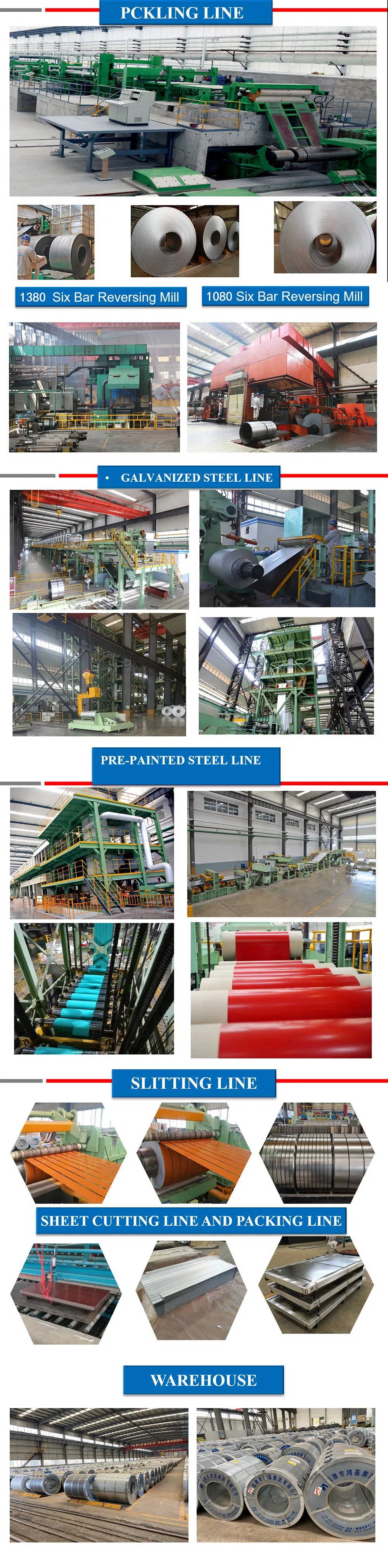 Gi/Ga/Gl/Cr/Hr/PPGI/PPGL Cold Rolled Steel Coil Galvanized Iron Sheet Color Metal Roll