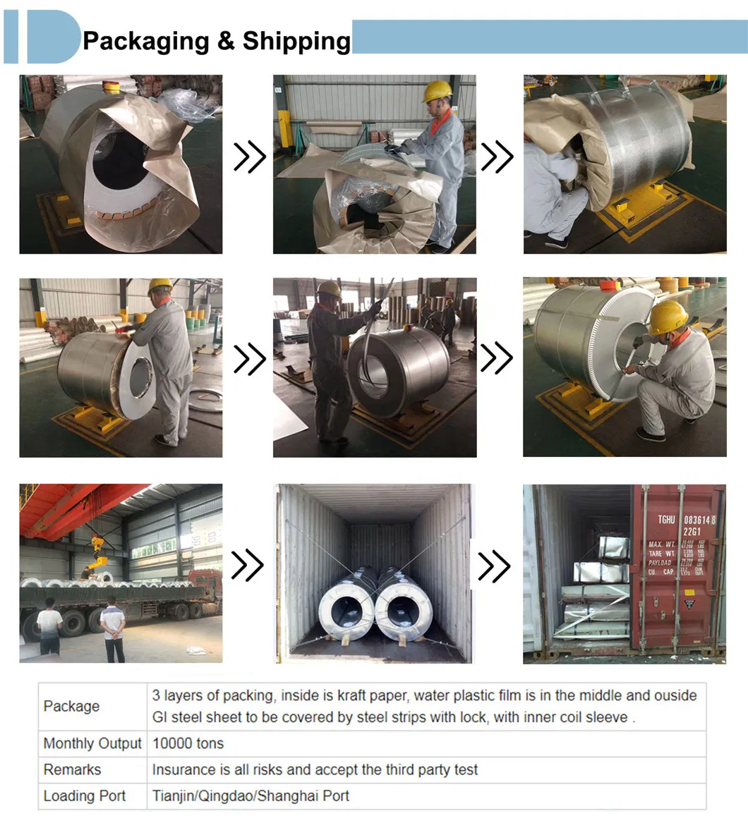 Gi Gl PPGI PPGL Hot Dipped Galvanized Steel Coil