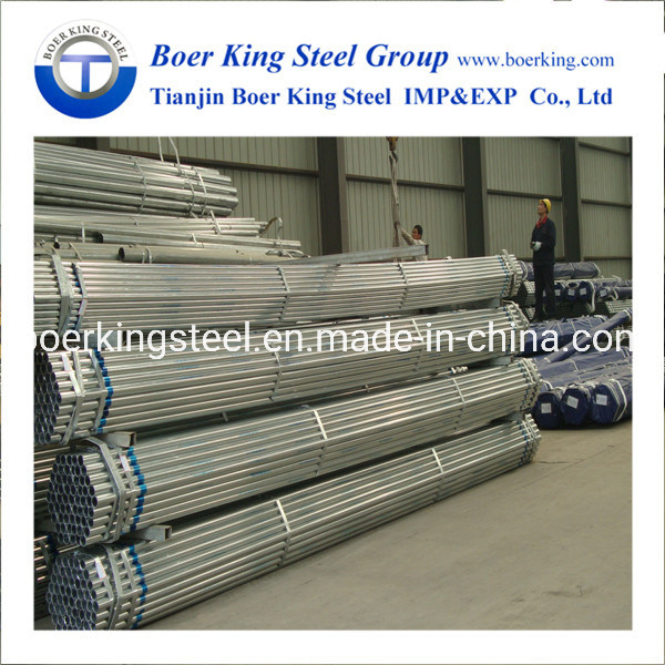 Hot DIP 6m Length Welded ERW Galvanized Steel Pipe for Greenhouse