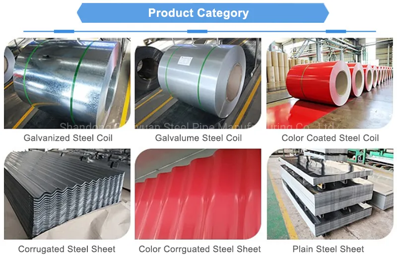 Hot Dipped Dx51d Z275 Zinc Coated Galvanized Steel Coil Metal Steel Sheet for Building Material