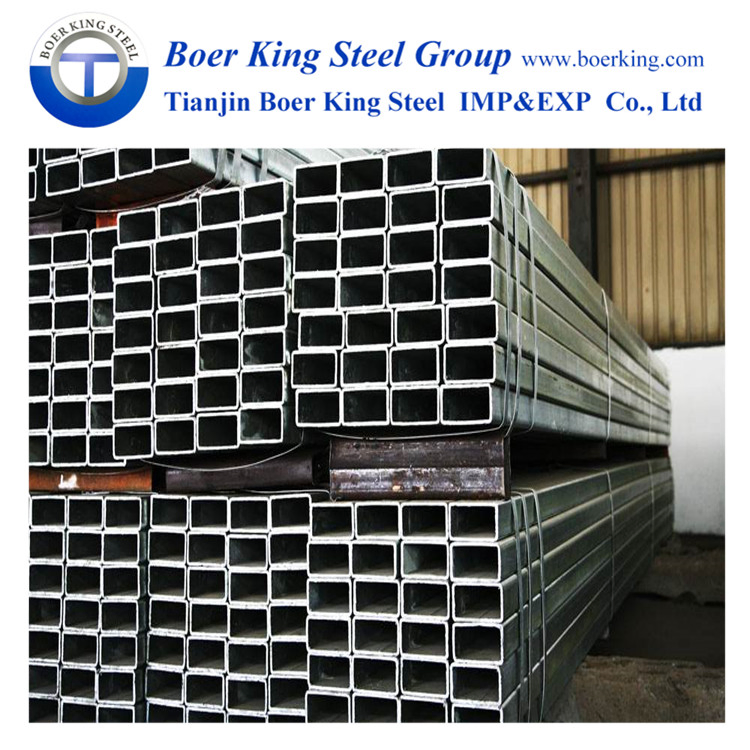 Hot Dipped Galvanized Welded Rectangular / Square Steel Pipe/Tube/Hollow Section/