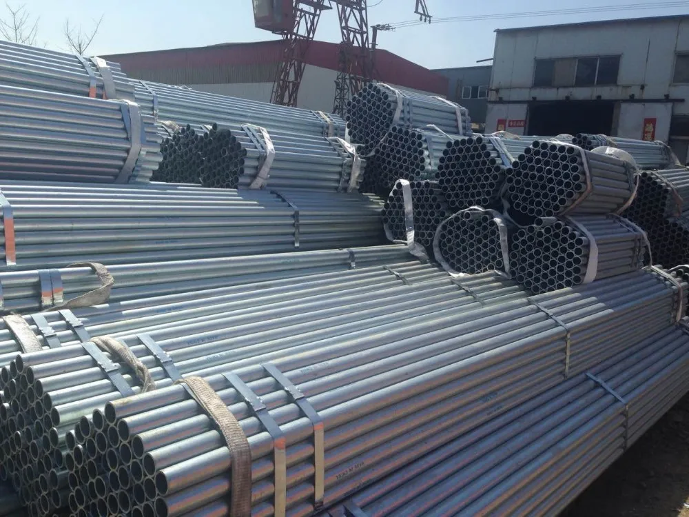 Hot Dipped Round Pre Galvanized Scaffolding Steel Pipes and Tubes