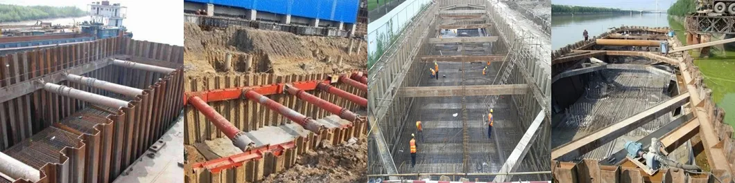 High Quality 400*100-600*210 Steel Sheet Pile Used for Retaining Walls