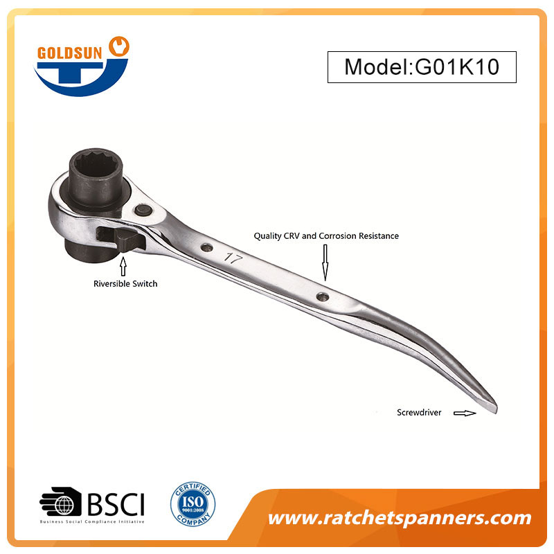 Pointed Tail Socket Ratchet Wrench 