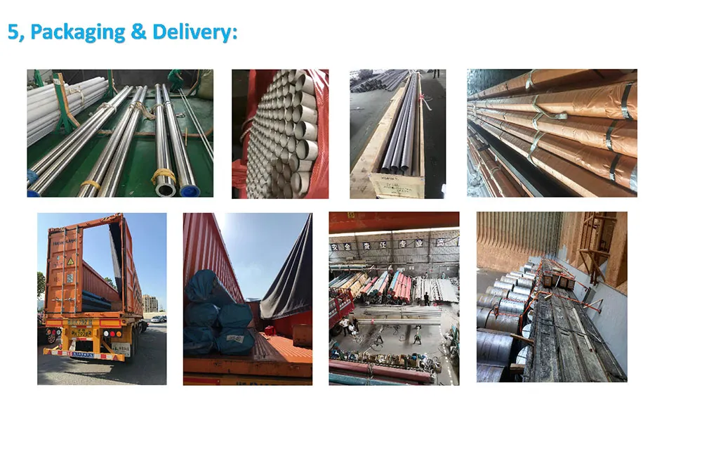 Industrial Material SUS304, 347H, 2205, 2520 Stainless Steel Welded Steel Round Pipe Tube