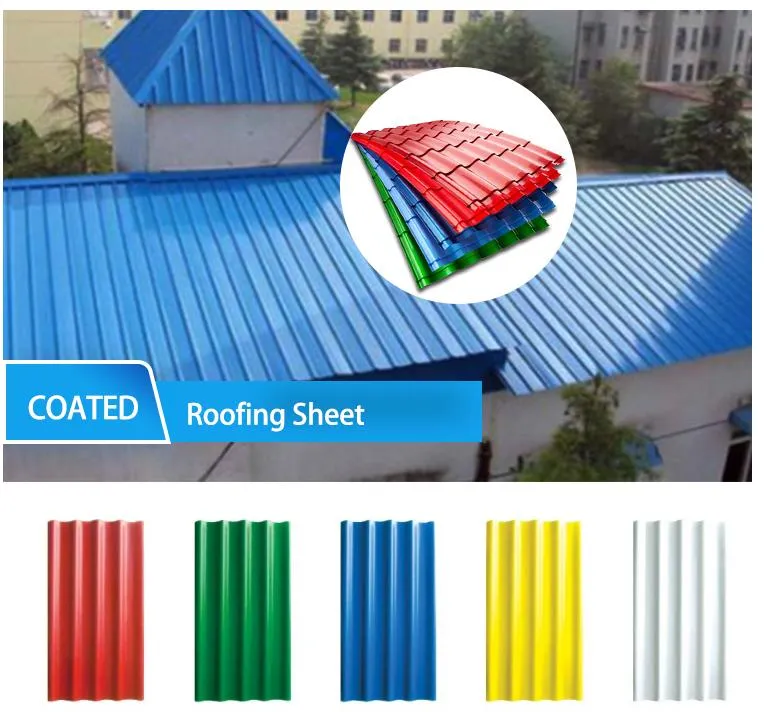 Prepainted Aluzinc Steel Coil Roof Sheet Used Corrugated Metal Roofing