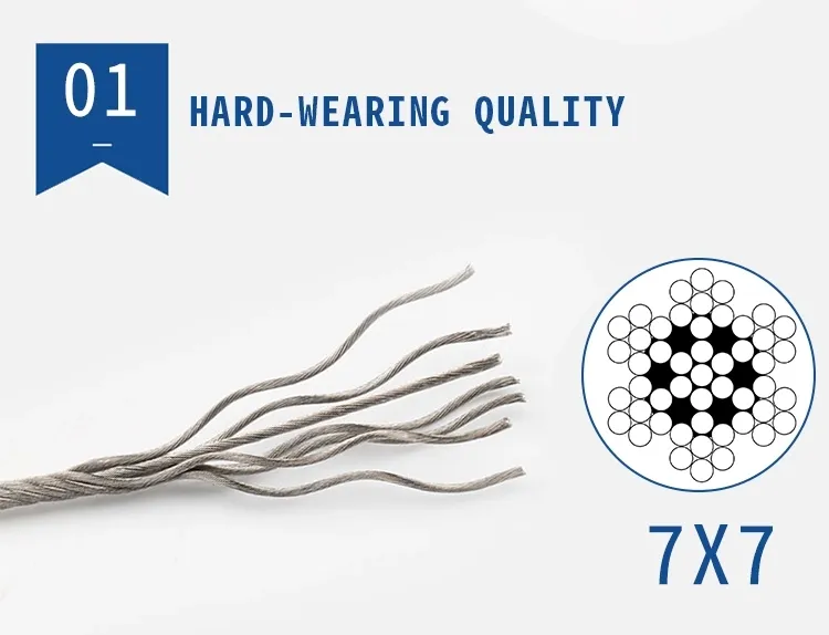 Professional High Standard 7*7 Stainless Steel Wire Rope