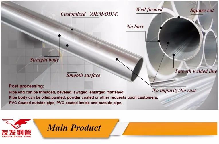 Quality Choice! ! ! ASTM A53 BS 1387 Carbon Hot Rolled Galvanized Pipes for Fencing