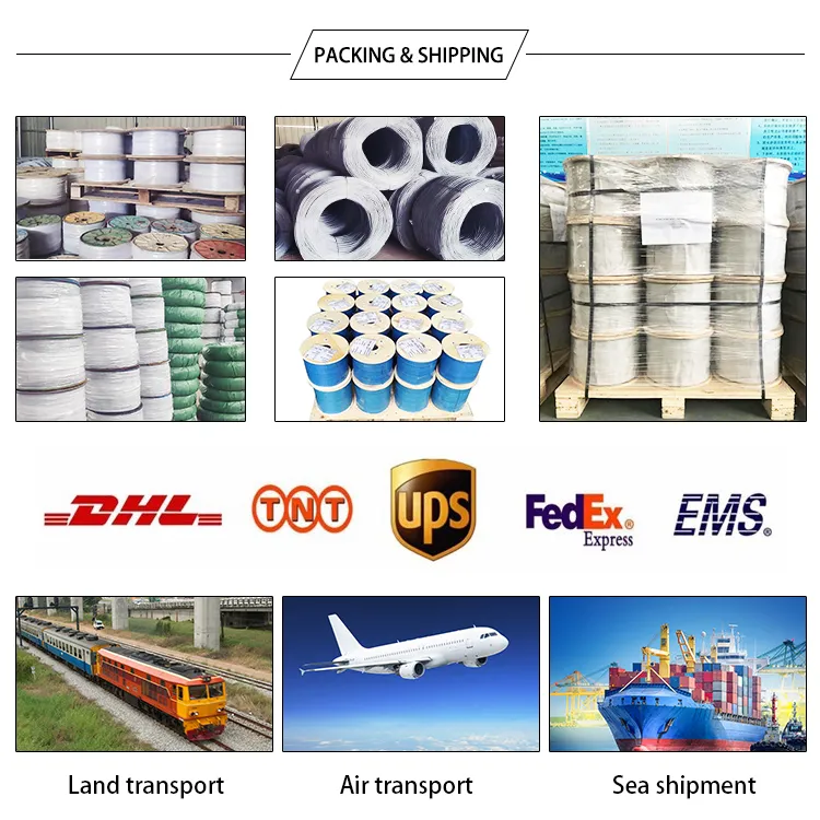 Rope 6X19 Galvanized Steel Wire Rope PP Core 6*19+FC 6X19+PP