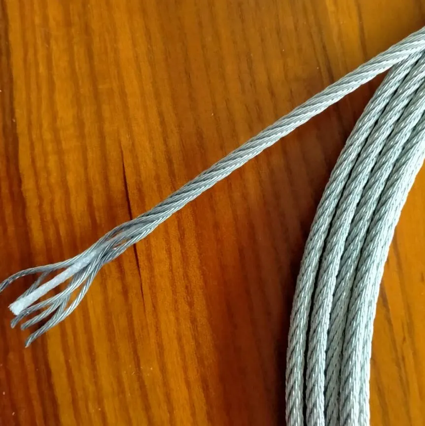 Rope 6X19 Galvanized Steel Wire Rope PP Core 6*19+FC 6X19+PP