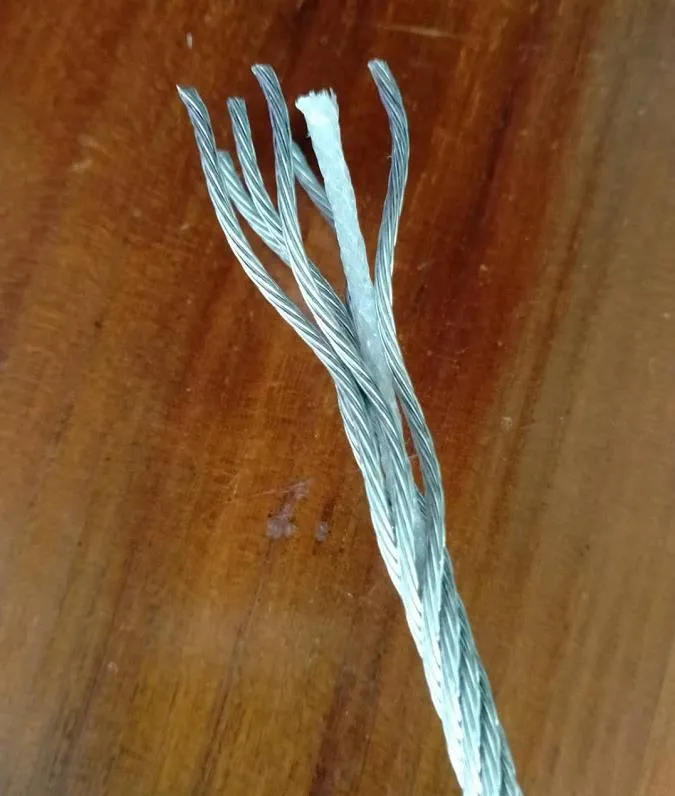 Rope 6X19 Galvanized Steel Wire Rope PP Core 6*19+FC 6X19+PP