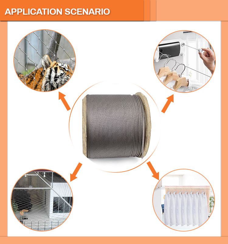 7*7 6*7+Iws 1.5-10mm Stainless Steel Wire Rope