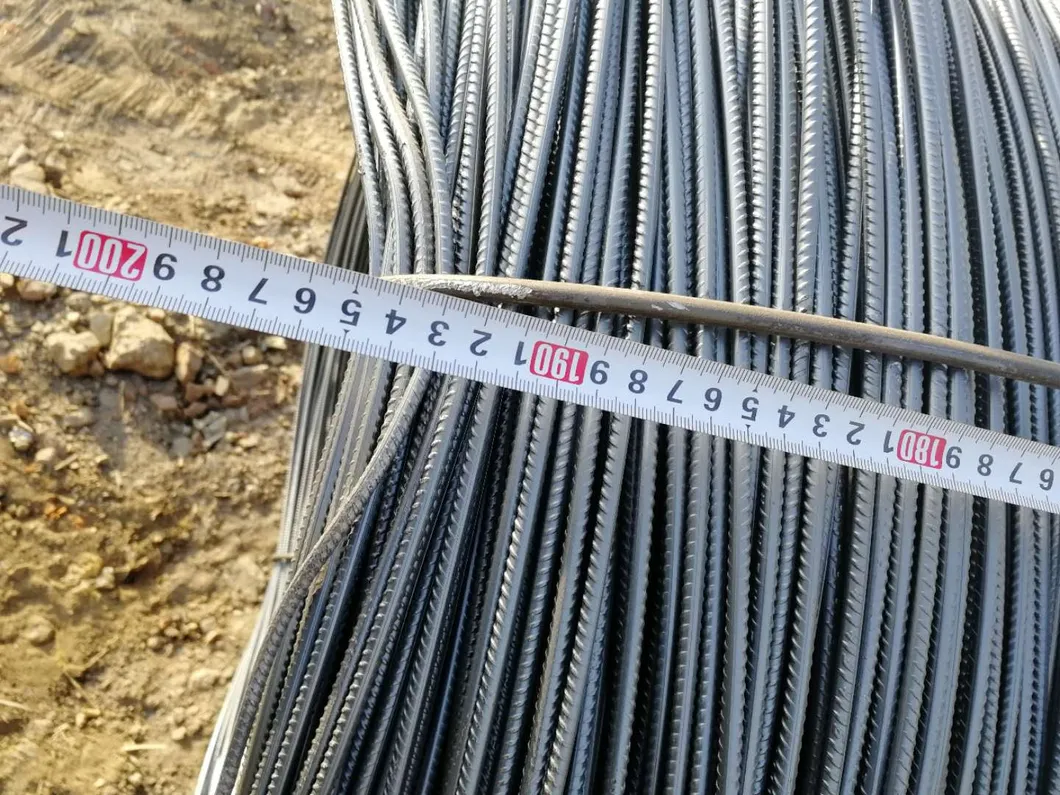Stocks HRB400 /Q235 Grade 40 6mm 8mm 10mm Ribbed Round Bar Deformed Bar in Coil