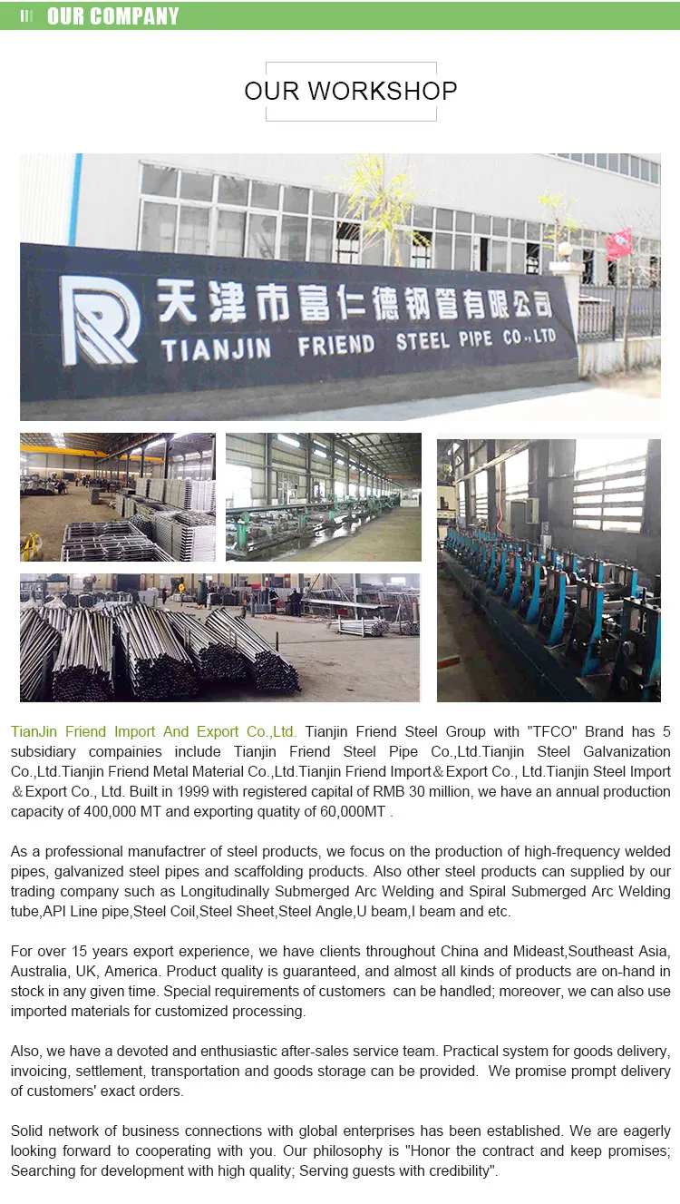 Tianjin Factory Threading Galvanized Steel Pipes and Tubes with Couplers for Sale