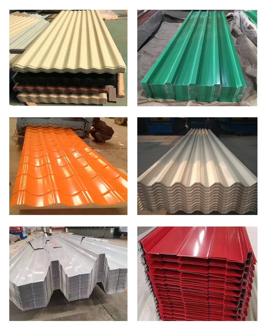 Tiles 1050 1060 1070 1100 Color Corrugated Aluminium Sheet