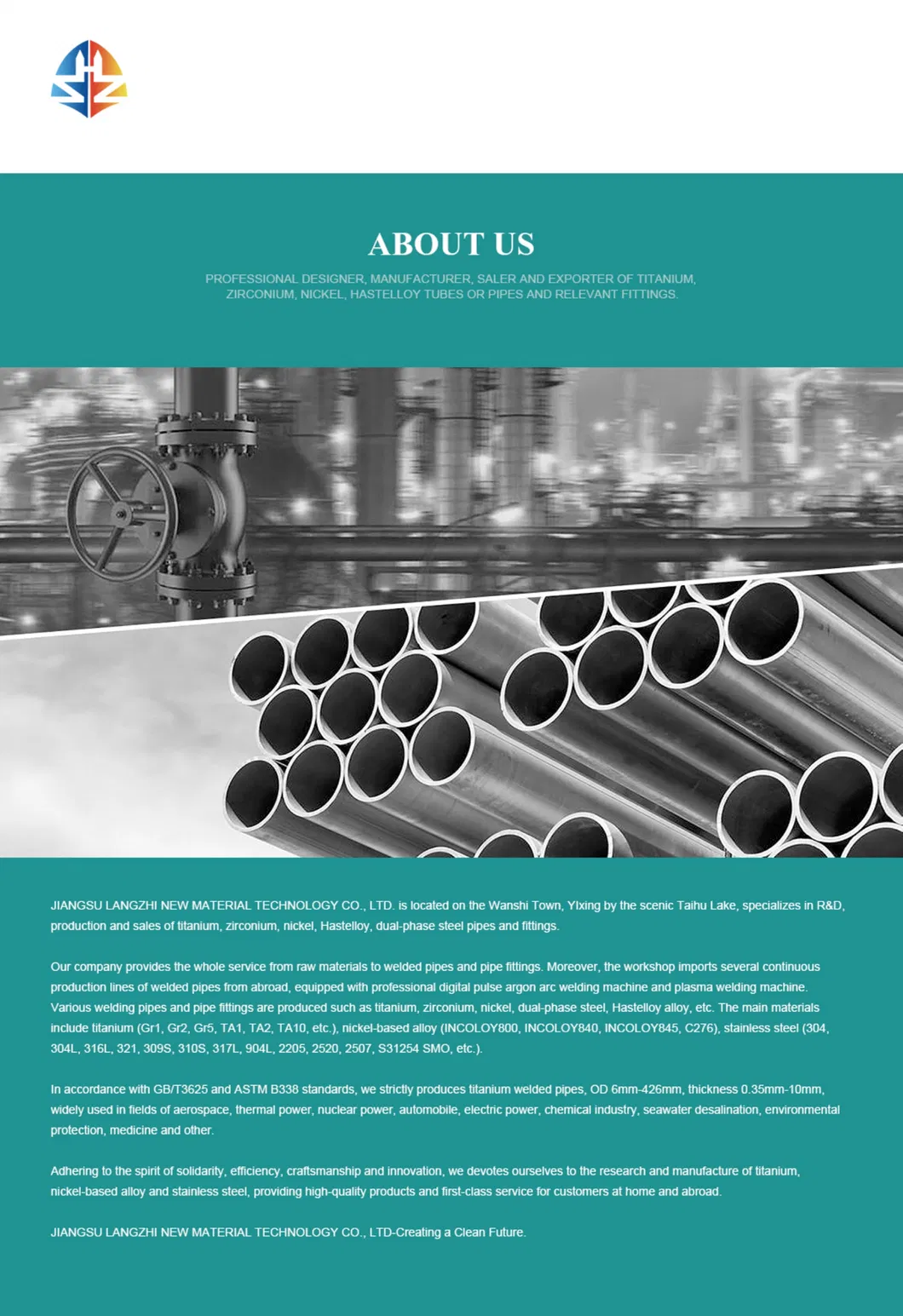 Welded Seamless Nickel Alloy Pipe and Tube Monel 400/Inconel 600/Incoloy 800