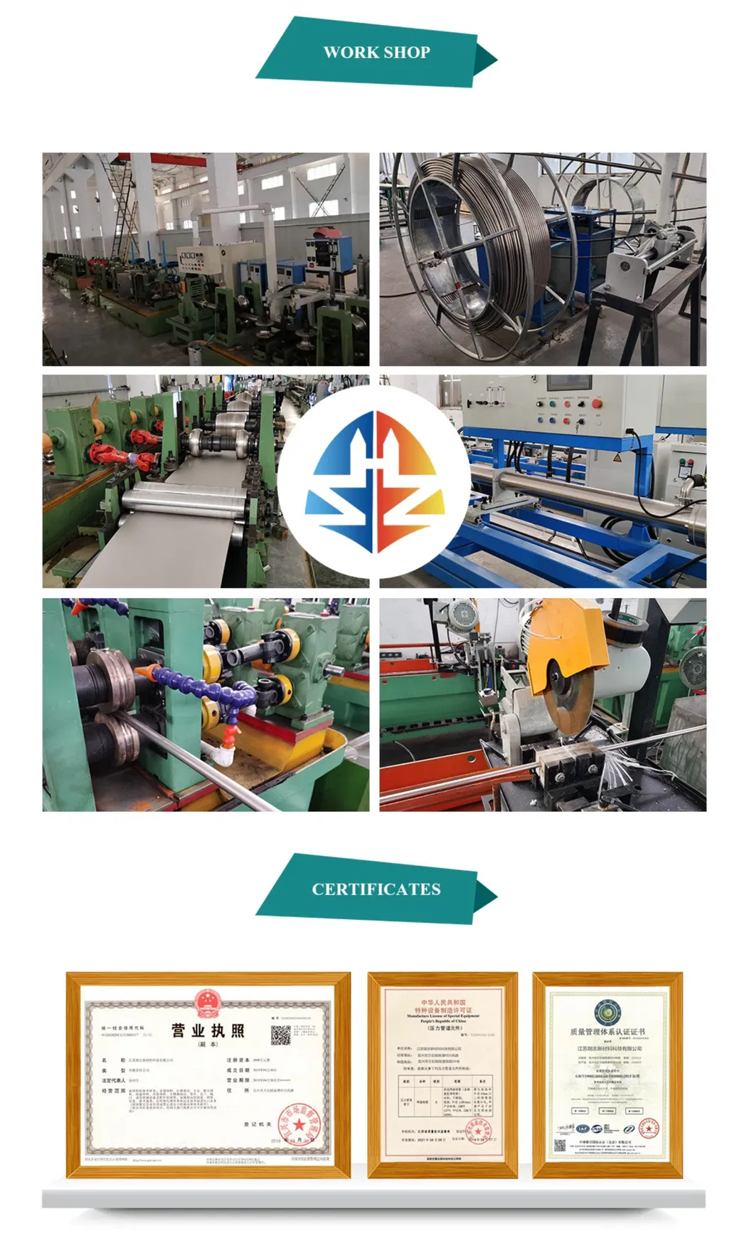 Welded Seamless Nickel Alloy Pipe and Tube Monel 400/Inconel 600/Incoloy 800