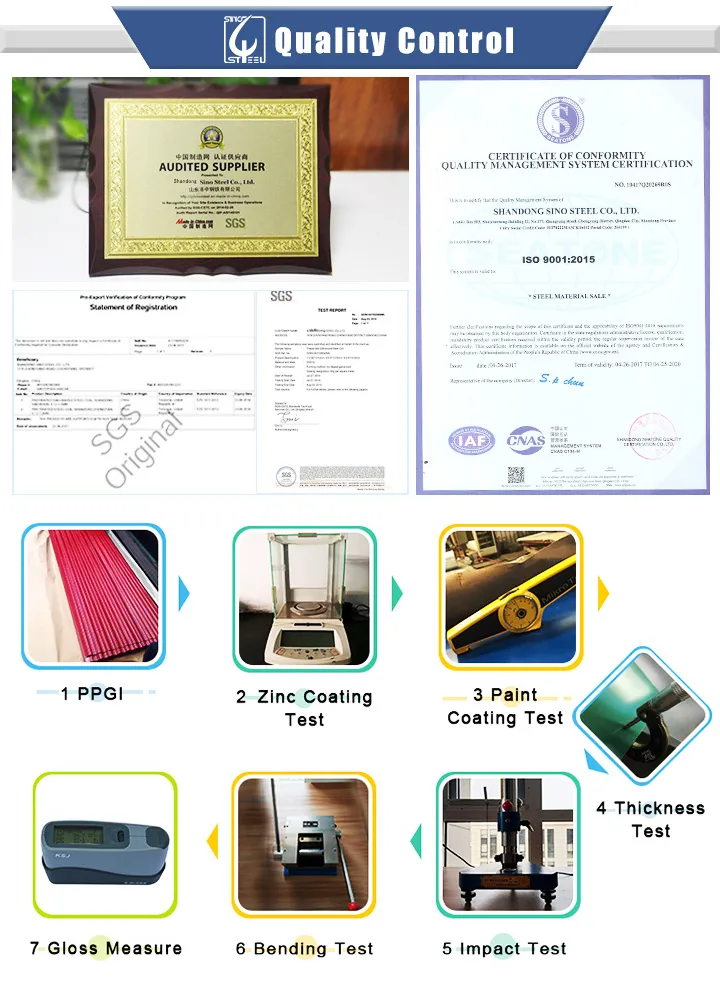 Wooden Pattern Color Galvan Zinc Coat Corrugated PPGI Steel Roofing Tile Roof Sheet Factory Price