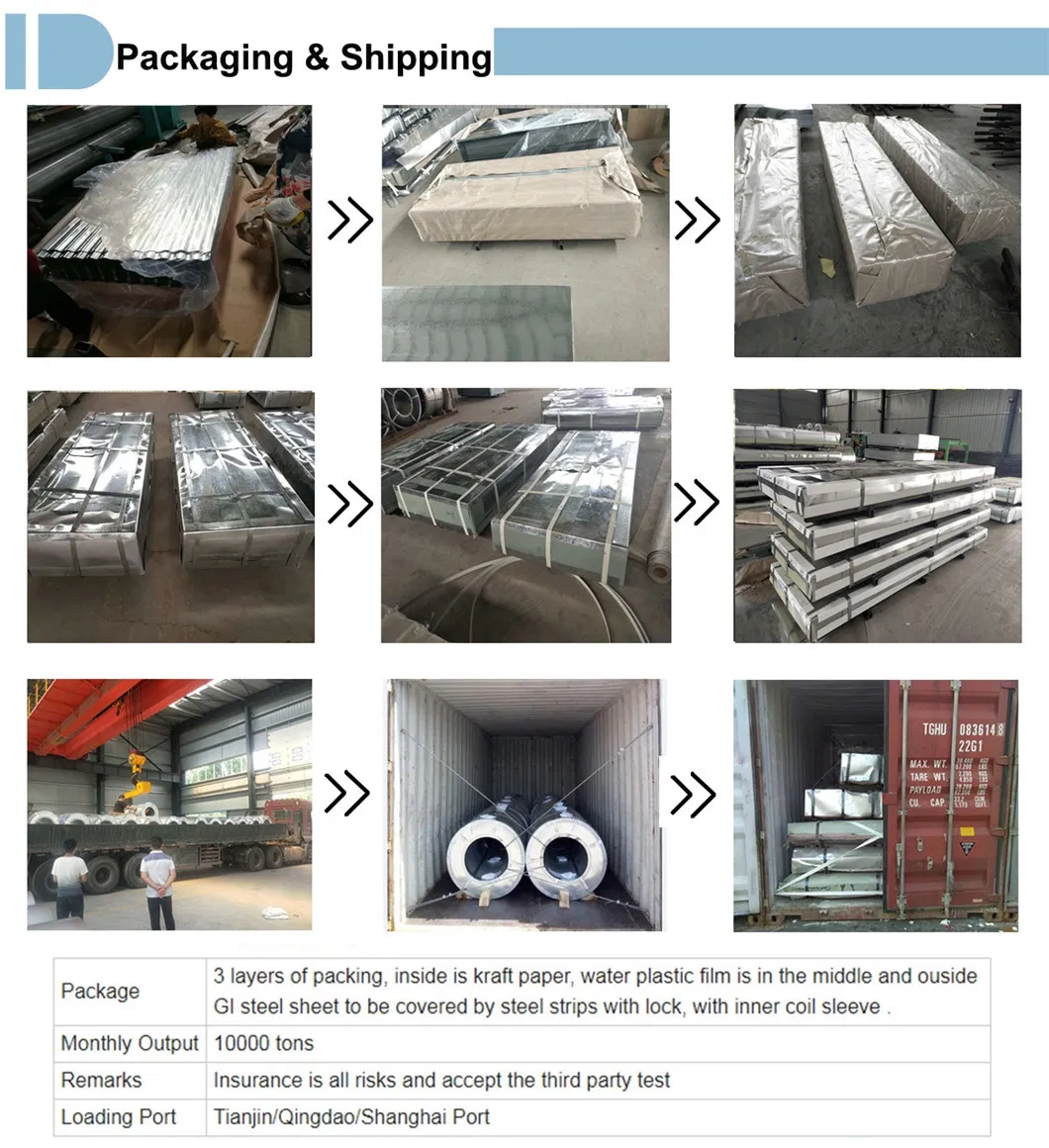 Xinzheng Plate Seaworthy Packing Thickness: 0.12-1.0mm Liaocheng, China Steel Sheet Tile